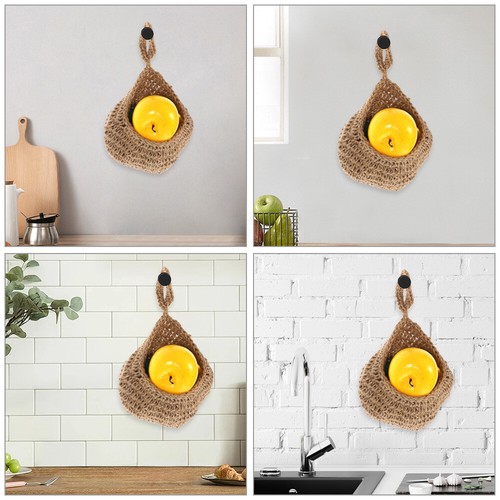 2 Pcs Hängekorb Für Die Küche Obstkorb Zum Aufhängen An Der Wand - Bild 2 von 12