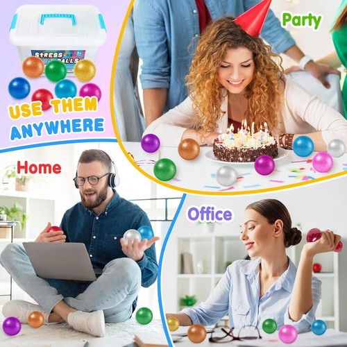 Perfect 70-Pack Sensory Stress Balls - Fun Fidget Toys for Kids & Adults - Picture 8 of 8