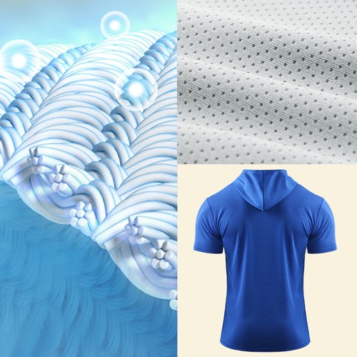 Para hombre Mangas Cortas Con Capucha Camiseta Deportiva Verano Ropa Deportiva Prenda para el torso Sudadera con Capucha Camiseta Fitness - Imagen 13 de 25