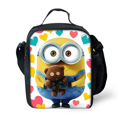 Minions Sacchetto Pranzo Isolato Personalizzato Scuola Snack Box Borse a Mano Food Box - Foto 4 di 31