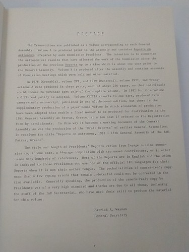 Reports on Astronomy Edited by Patrick A. Wayman. IAU. From the NASA Library! - Imagen 13 de 19