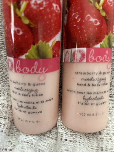 AVON ~ Naturals Strawberry & Guava MOISTURIZING Hand and Body Lotion ~ Lot Of 2 - Picture 2 of 3