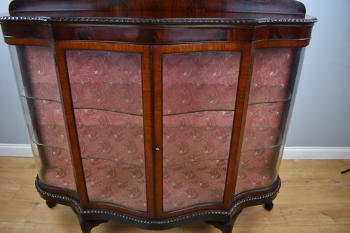 Edwardian Mahogany Chippendale Style Display Cabinet - Picture 3 of 12