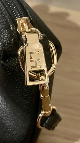 Louenhide Clutch Bag Purse Black Gold Trim Pre Owned VGC - Foto 9 di 9