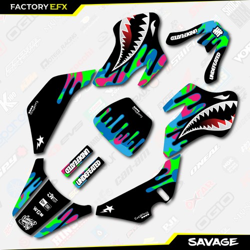 CMGK Savage Camo Racing Graphics kit Fits 00-06 Suzuki JR50 JR 50 Decal - Picture 4 of 5