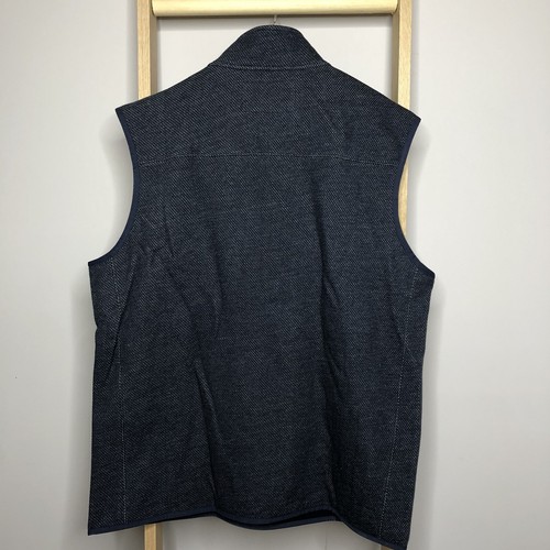 Duluth Trading Mens Large Threshold Fleece Vest Navy Blue Full Half Zip New NWT - Picture 11 of 12