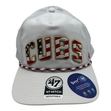 NWT 47 Brand Hitch BRRR Chicago Cubs MLB Flag Patriotic Strapback Hat Cap