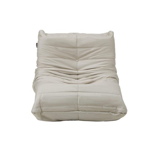 Oikiture Floor Sofa Lazy Couch Beige Polyester - Picture 7 of 10