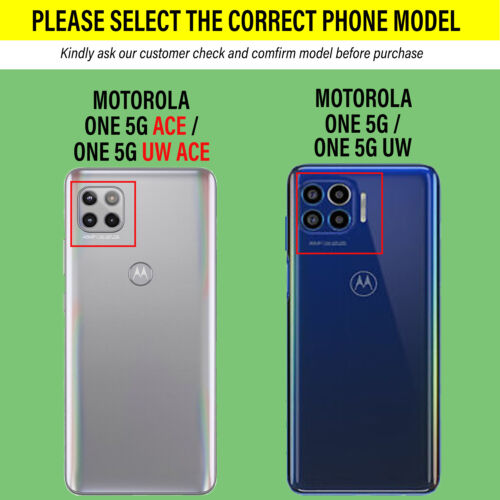 For Motorola One 5G ACE/One 5G UW Case Phone Cover Shockproof + Tempered Glass - Picture 27 of 53