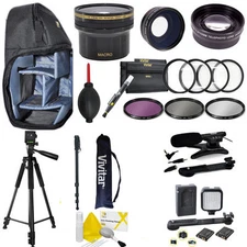 ULTIMATE PRO ACCESSORY FOR CANON XC10 4K PRO CAMCORDER. LIGHT-LENSES-TRIPOD