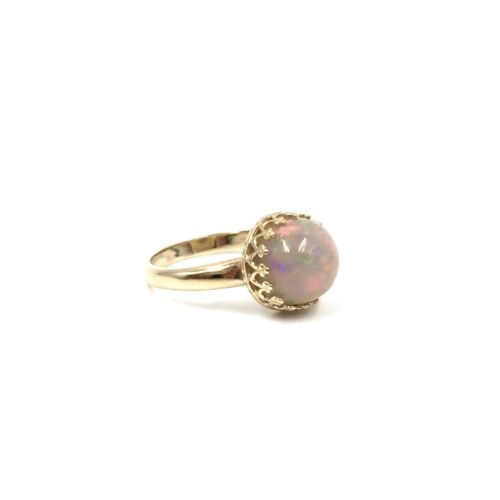 14kt yellow gold ring 2.89ct opal edelopal fullyopal 585 gold jewelry 17.2mm / 54 - Picture 11 of 15