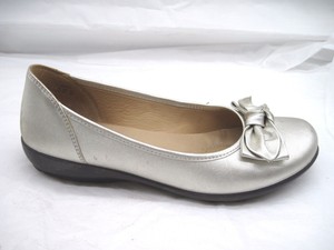 Hotter-size-8-5M-6-5UK-Jewel-Gold-womens-ladies-ballerina-ballet-bow-flats