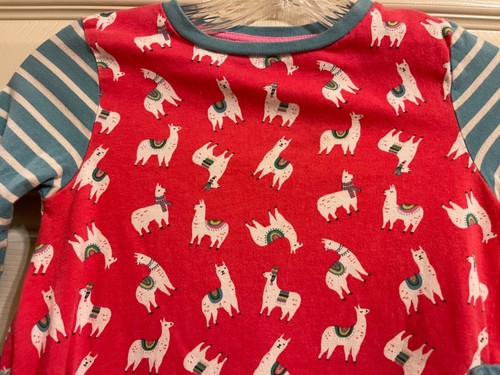 Mini Boden Llama Print Tunic with Pockets Girls Top Size 6/7 - Picture 3 of 4