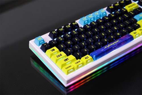 PBT Cyberpunk Theme Keyboard Keycaps Cherry Profile Set For MX - Bild 8 von 27