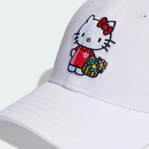 New ADIDAS ORIGINALS X HELLO KITTY BASEBALL CAP Sanrio White Hat for Girls Kids - Picture 4 of 4