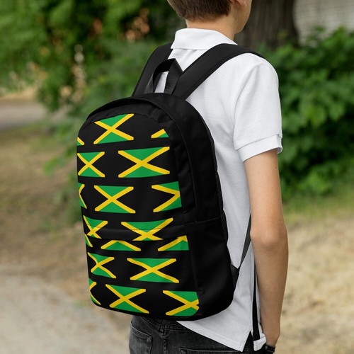 Back to School Jamaican Flag Bookbag, Children Laptop Backpack for Travel - Picture 10 of 15