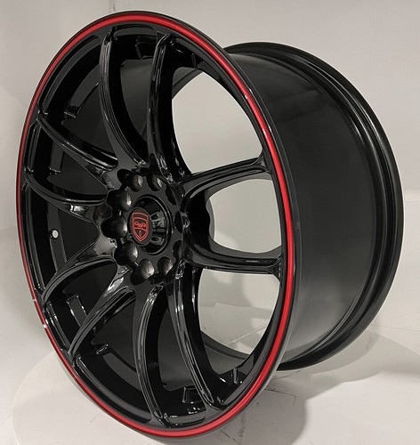 NS3 17 inch Black Red Rim fits VOLVO S80 T6 2000 - 2005 - Picture 8 of 11