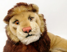 Vintage 1950-60s 22cm Steiff 2322,00 LEO LION with Mane, Laying NO IDs