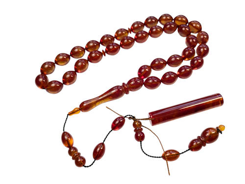 Turkish Amberoid Worry Beads with Extra Piece SIKMA Tesbih Prayer Tasbih 349 - Picture 3 of 13