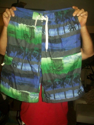 VGUC MEN'S "NBN" GEAR SWIM TRUNKS/BOARD SHORTS**SIZE XL NICE FREE SHIPPING LOOK - Picture 1 of 3