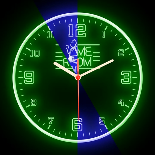 Spielzimmer Flipper Arcade Männerhöhle Wohndeko bunt flexibel Neon Uhr 10" - Video 1 von 1