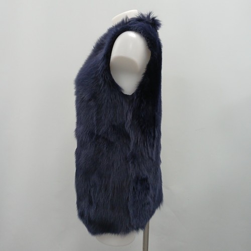 Whistles Toscana Sheepskin Gilet XS UK 4-6 NWT Navy Blue FPL-RMF - Picture 3 of 7