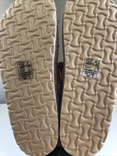 Azalea Wang Women’s Huckleberry Gold Rhinestone Slip On Size 8 Buckle P1 - Picture 8 of 8