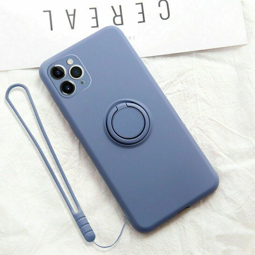 For iPhone 16 15 14 13 12 11 Pro Max XS XR Liquid Silicone Ring Stand Case Cover - Picture 22 of 22