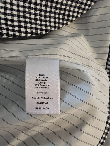 Talbots Gingham Check Black White One Button Blazer Size 14.  c749 - Picture 12 of 13