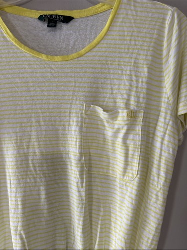 Lauren Ralph Lauren Front Knot Top Sz L Fits Medium - Picture 2 of 8