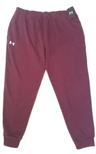 UNDER ARMOUR MENS RIVAL FLEECE JOGGER SWEAT PANTS SIZE XXLARGE 2XL BURGUNDY