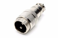 5 PCS 2 Pin Ham  CB Radio MIC Microphone Connector Male Plug Solder Type