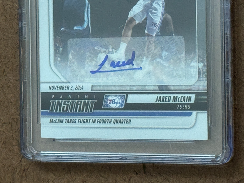 2024 Panini Instant 71 Jared McCain SIGNED Autographed Rookie Card CGC 8 AUTO 10 - Picture 5 of 12