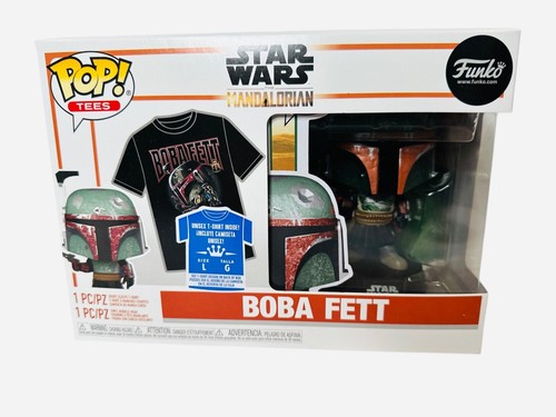 Funko POP Tees Star Wars The Mandalorian Boba Fett with Size Large T-Shirt