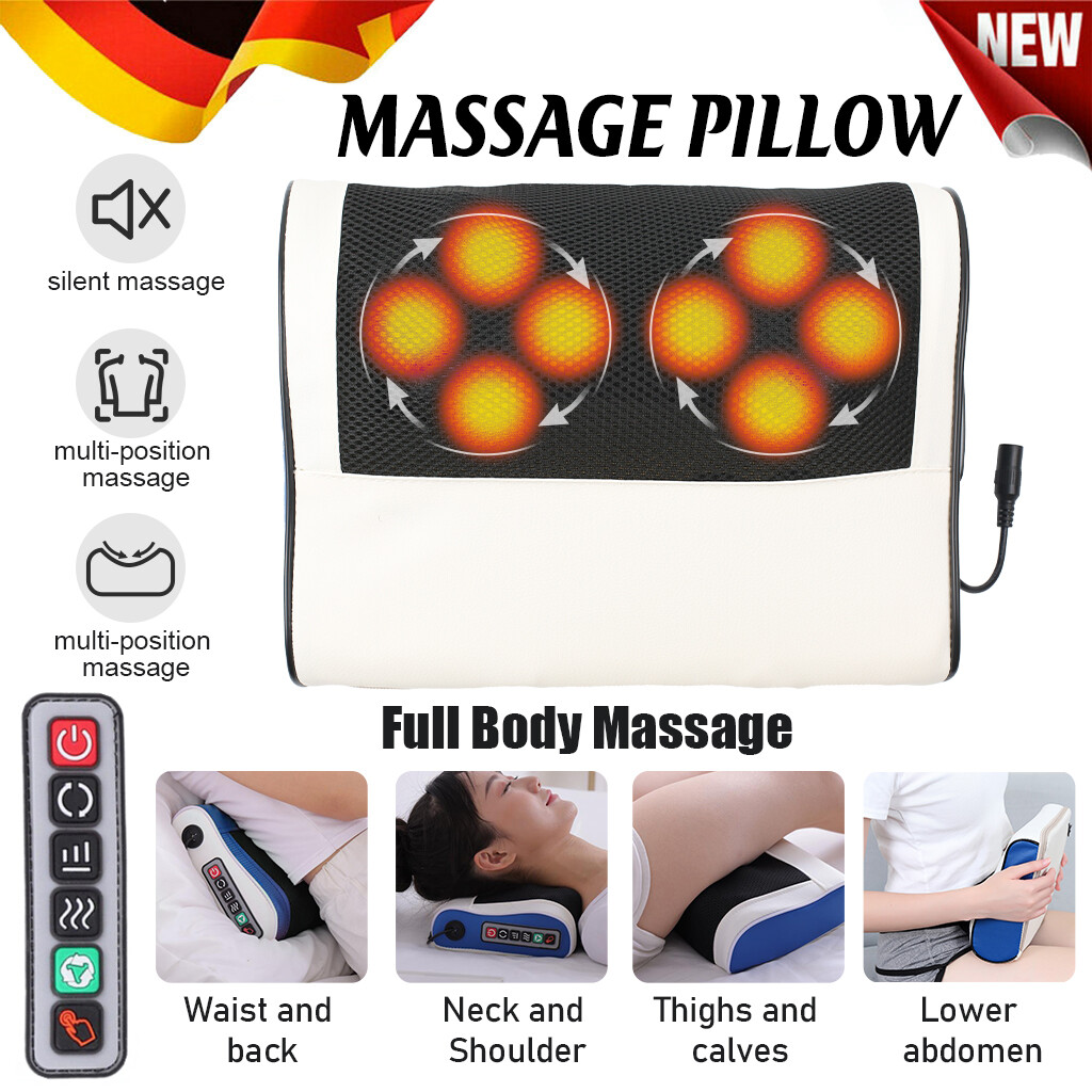 Massagekissen Shiatsu Nacken Massageköpfe Massagegerät Wärmefunktion 20 Köpfe DE