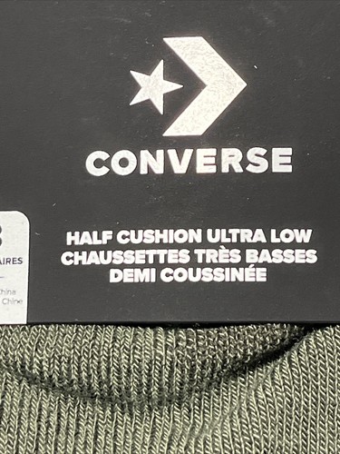Converse Socks Women 4-10 Half Cushion Ultra Low 3 Pairs Wicking Made For Chucks - Picture 5 of 14