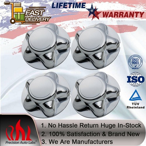 4X Chrome Center Hubcaps Cap for 97-03 Ford F-150 Expedition w/ 16" Steel Wheel - Picture 1 of 9