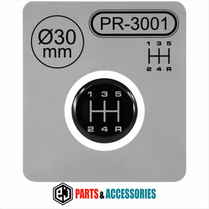 60 mm gear knob Shift Pattern Sticker Vitesse 6-Chrome /& Noir-brillant en forme de dôme Gel