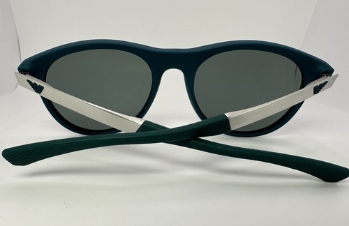 New Authentic Emporio Armani EA 4084 5558/6R Sunglasses Matte Teal - Picture 3 of 6