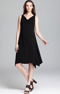 eileen fisher black sleeveless dress