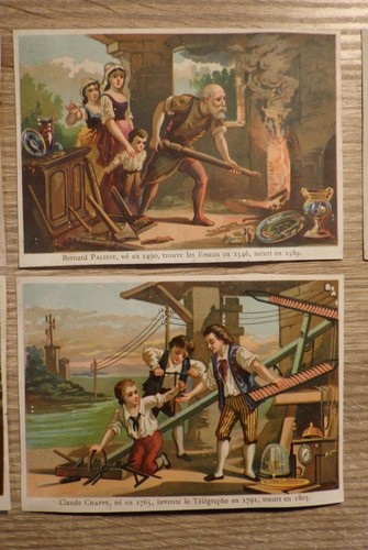 6 Chromo BON POINT Circa. 1885 LES GRANDS INVENTEURS ET DECOUVERTES (2) - Picture 3 of 5