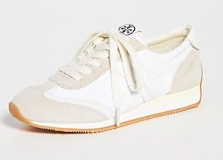TORY BURCH★Hank スエード ロゴ入り スニーカー 3色 ladies 靴 Tory Burch Hank Sneakers Tennis Shoes Ivory & Crème Tan