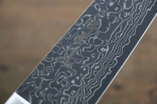 Cuchillo Takayuki Sakai AUS10 45 capas acabado espejo Damasco Gyuto 210 mm - Imagen 8 de 11