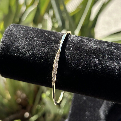 IPPOLITA Stardust Two Station 18K Solid Yellow Gold Diamond Bangle Bracelet - Picture 2 of 15