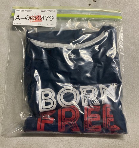 Camiseta Born Free Live Free Para Hombre Azul Patriótica Estilo Bandera EE. UU. Talla Grande - Imagen 6 de 6