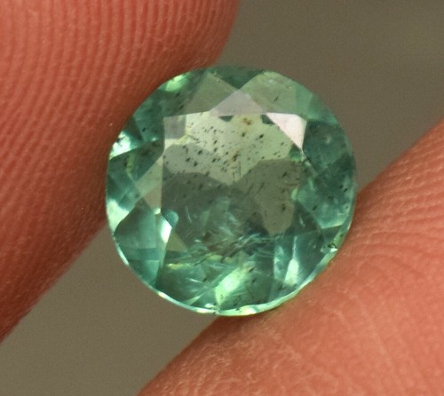 Natural Certified Greenish Blue Apatite Gemstone 1.30 Ct RoundCut Loose Gemstone - Picture 2 of 5