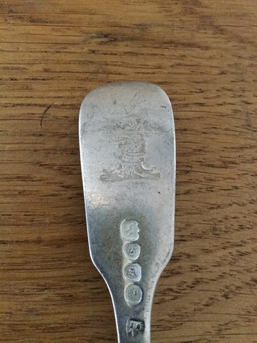 ANTIQUE SOLID SILVER FIDDLE PATTERN DESSERT FORK LONDON 1836 - Picture 4 of 4