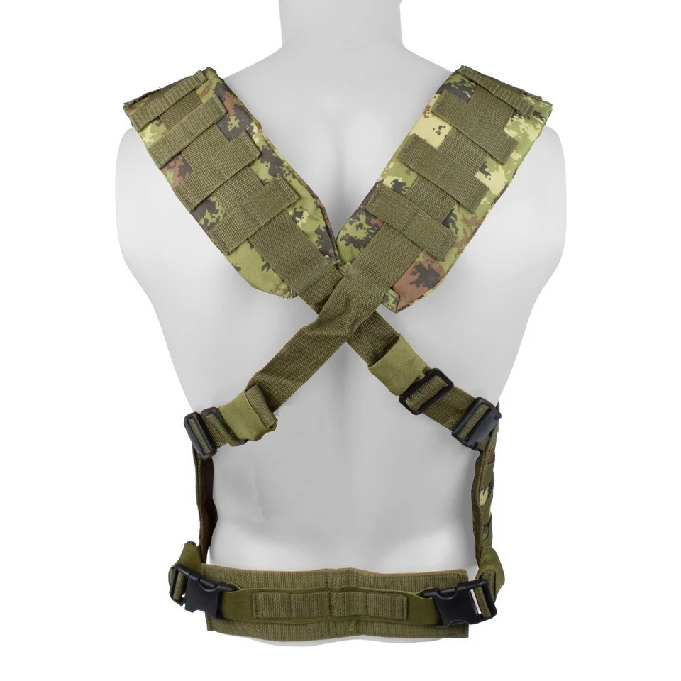 GILET TATTICO SOFTAIR  MILITARE BASE MOLLE VEGETATO H7011TC TACTI VEST CHEST RIG - Immagine 2 di 4