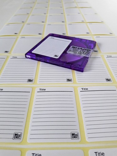 Mini Disc ballpoint pen & 100 till 250x PRINTED MD Mini Disk labels (stickers) - Picture 16 of 16