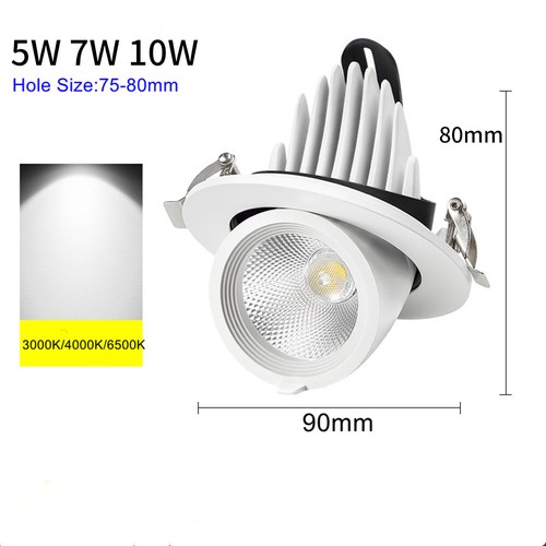 Dimmbare LED Einbauleuchte Deckenleuchte 5W 7W 10W 12W 15W 20W verstellbar - Bild 2 von 12